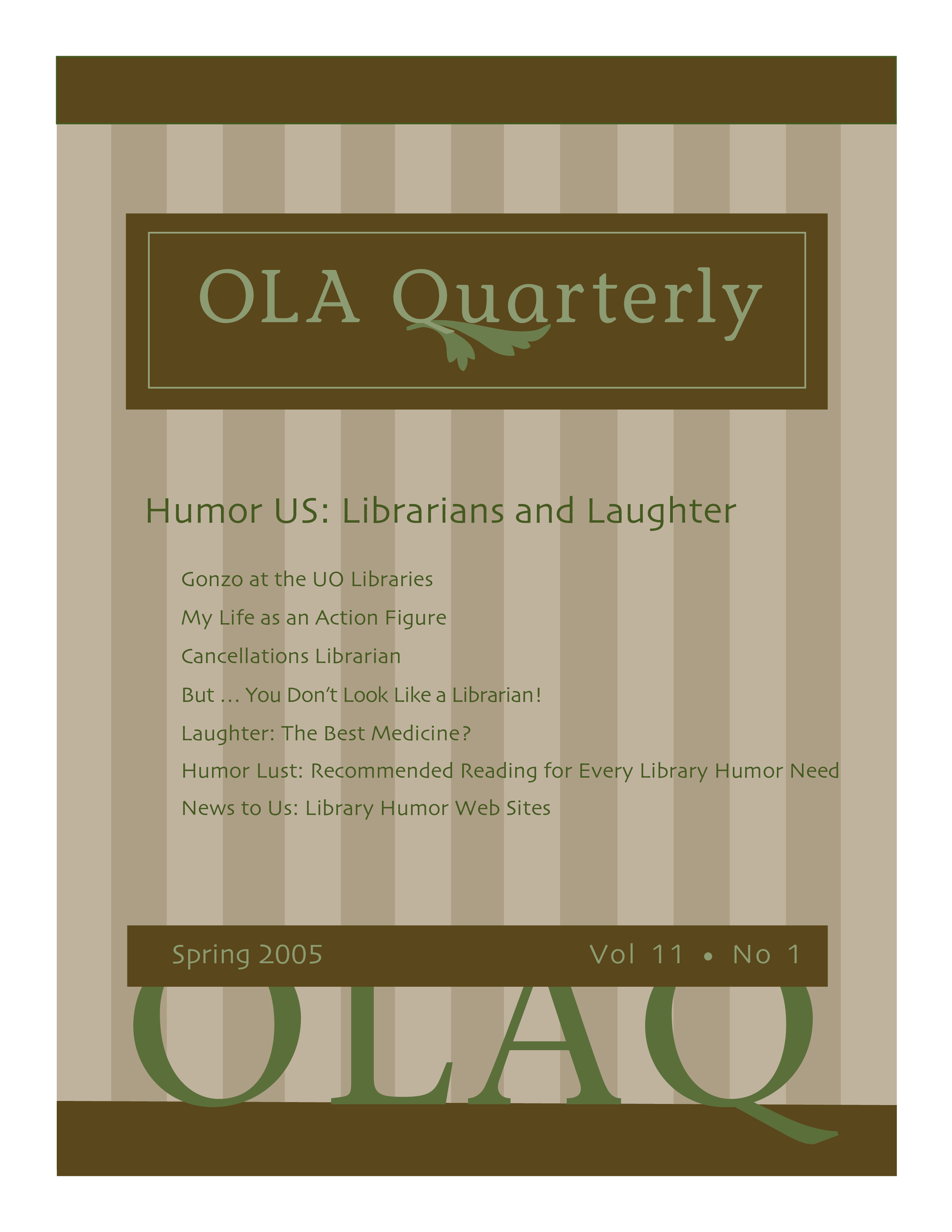 					View Vol. 11 No. 1 (2005): Humor US: Librarians and Laughter
				