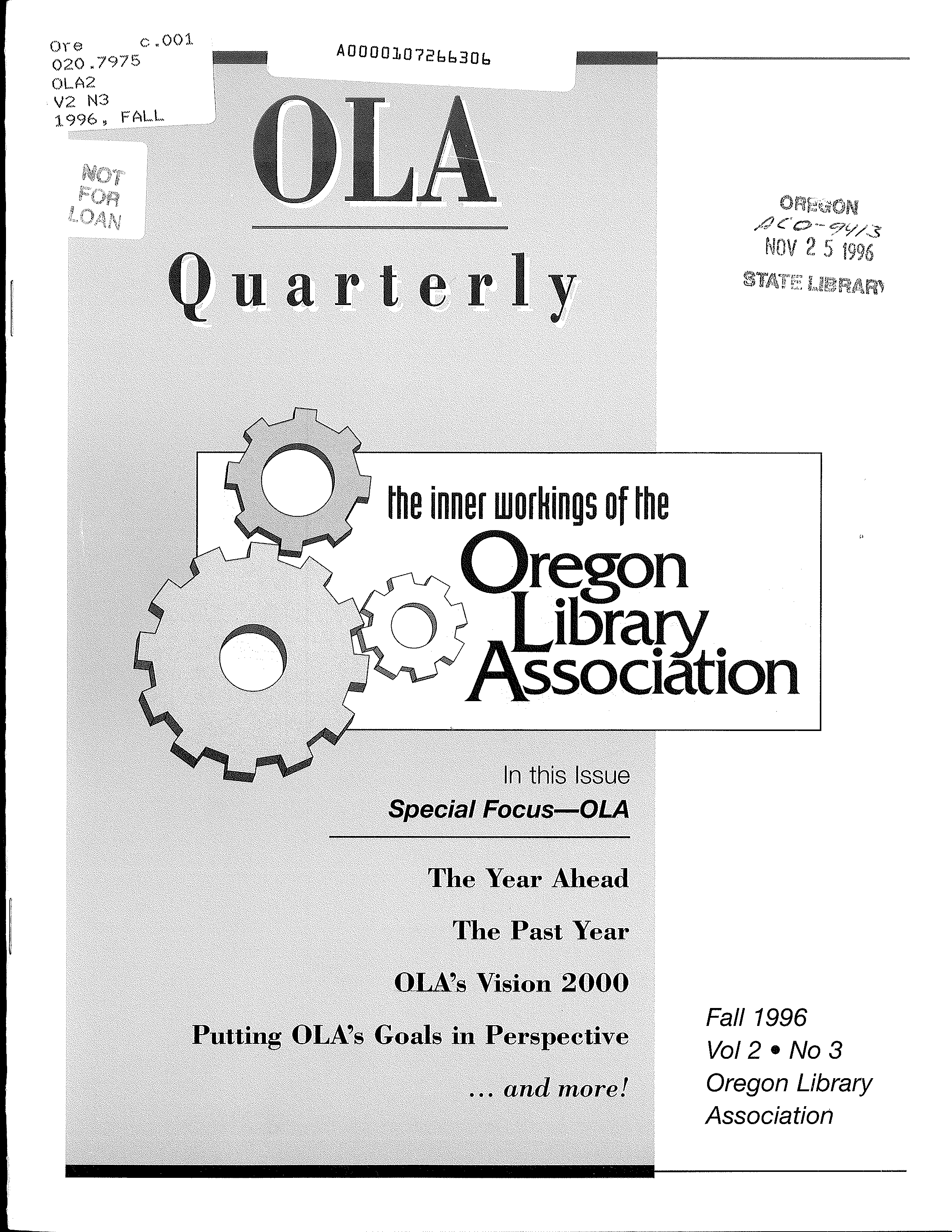 					View Vol. 2 No. 3 (1996): The Inner Workings of the Association
				